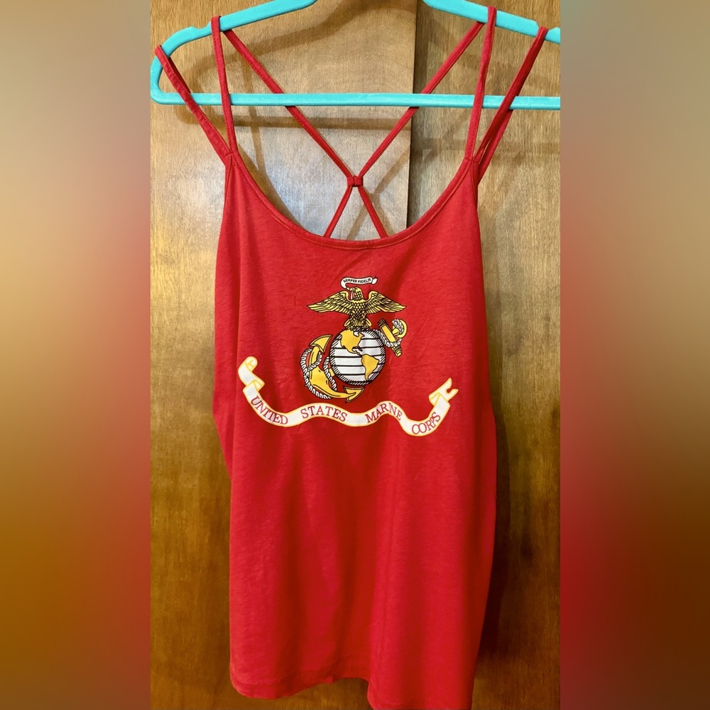 USMC - Red Cross top Tank Top - L - Brand New